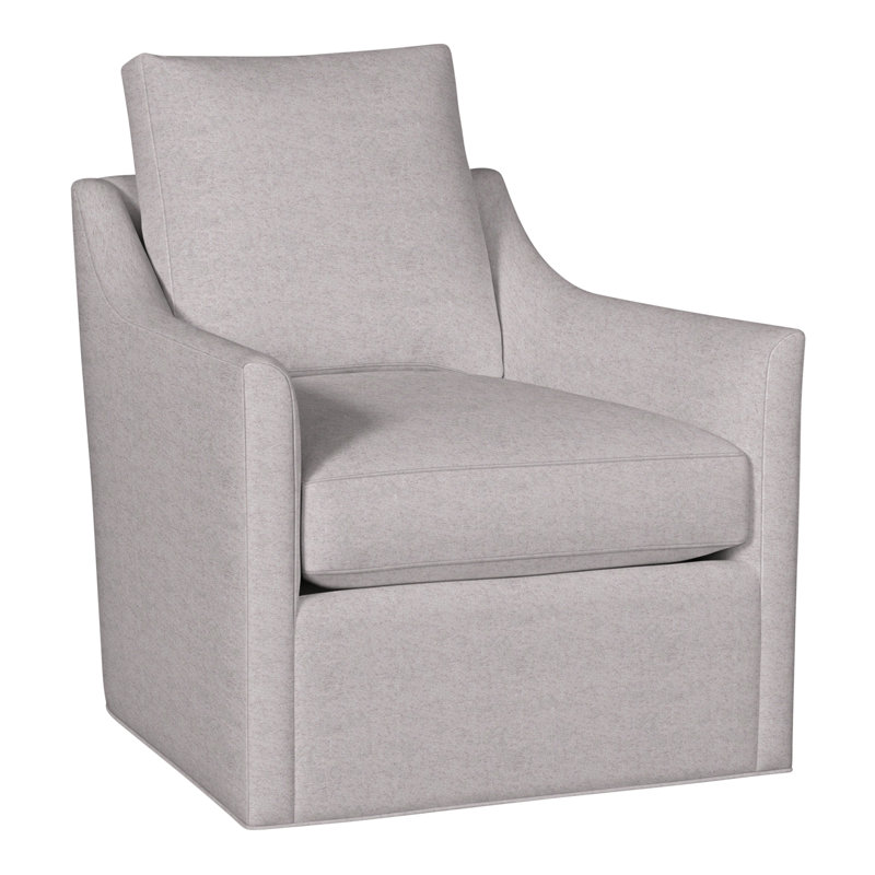 Newlin 30.5" Newlin Barrel Back Swivel Chair, Nadia Linen, No