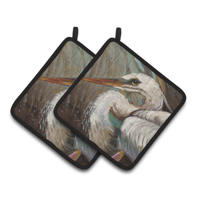 Caroline's Treasures Egret Polyester Potholder