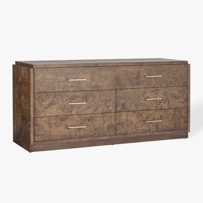 Commode 6 tiroirs Kingston, Brun