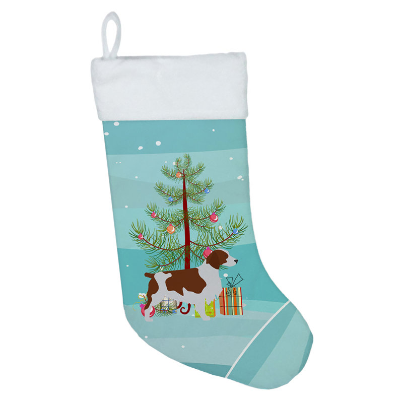 Chaussette de noël joyeux de noël, Épagneul Springer Gallois