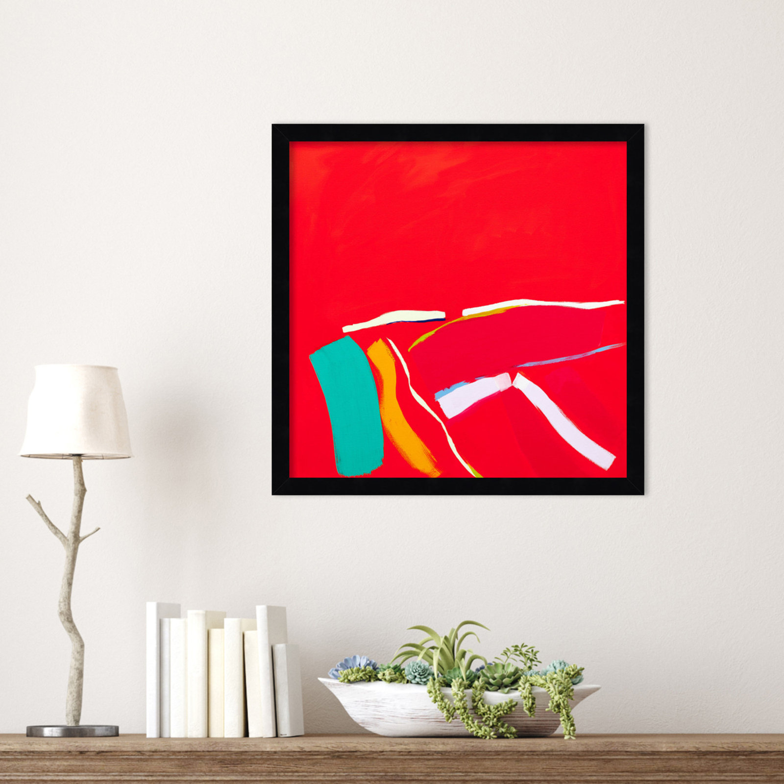 Passion Print by Angie Kenber, 17" H x 17" W, Black