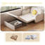 Fauteuil convertible 33,46 po blanc 100% polyester-173499411