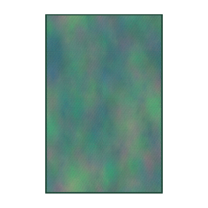 Vert Tapis décoratif, Rectangle 5 pi x 7 pi