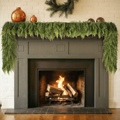  Joyooss 9 pi Guirlande de Noël Norfolk Cypress Guirlande Real Touch