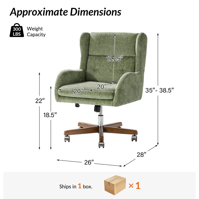 Chaise de bureau Caden Miriam, Vert
