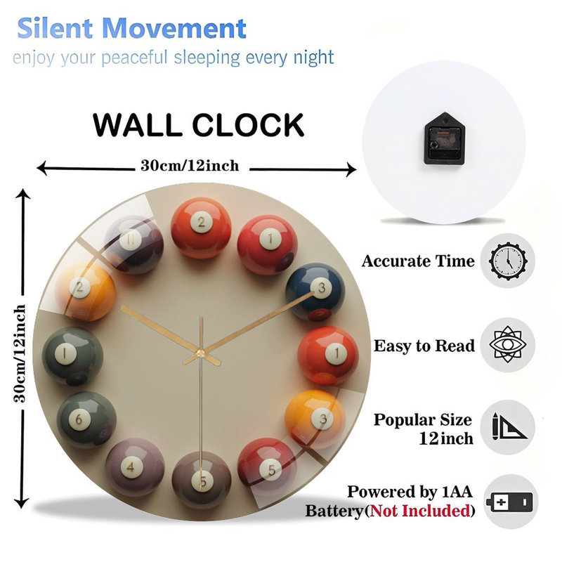 Horloge murale 12 po