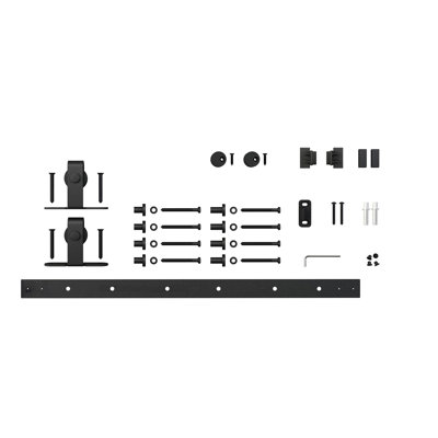 Solid Steel Mini Sliding Rolling Barn Door Hardware Kit for Single Wood Doors