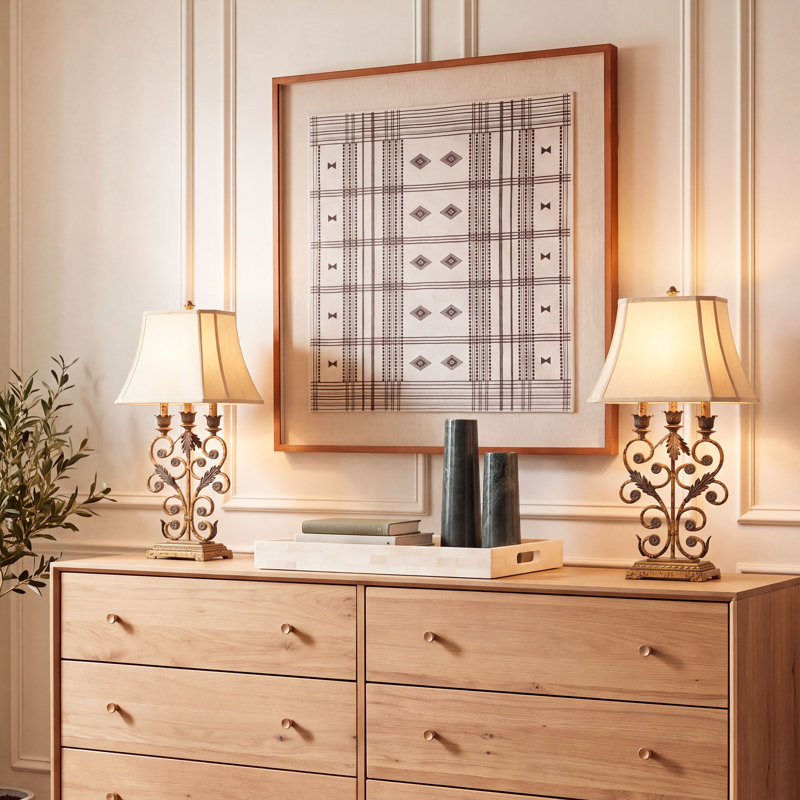 Ensemble de lampe de table métallique 32,5 po Keila