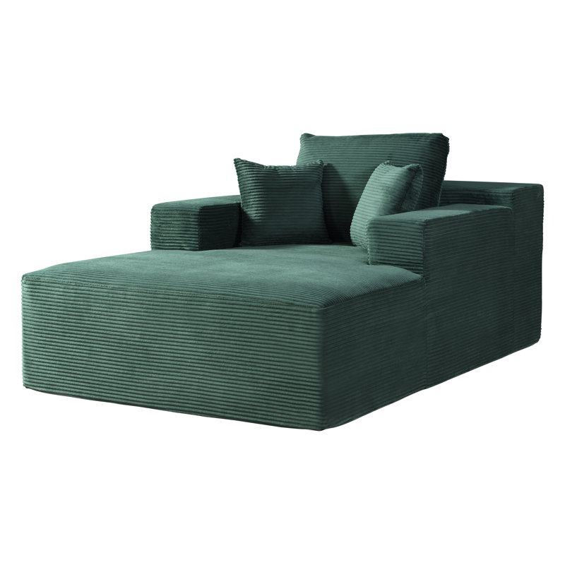 Méridienne à compression pleine mousse, Vert foncé