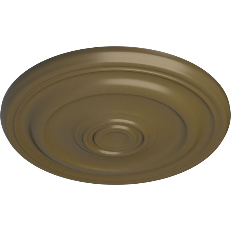 Endurathane Kepler Traditional Ceiling Medallion, 15 7/8"OD x 1 1/2"P (For Canopies up to 3 3/4"), Hand-Painted Mississippi Mud Finish