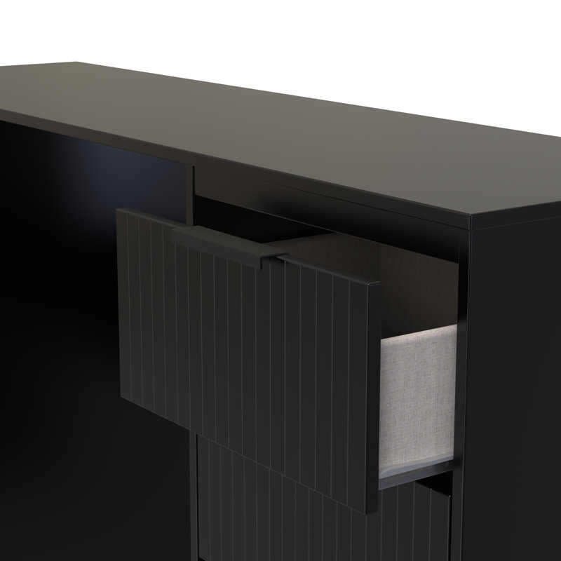 Berklie Dressing Table, Deep Black/Black