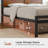 Antioch Bed Frame with LED Light and Charging Station, Metal Frame with Storage Headboard, Large Storage Space, No Spring Box Needed-87543191-109575521