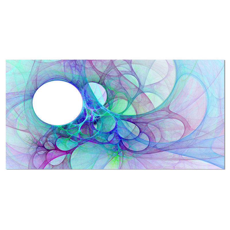 « clear blue fractal ange ailes », impression sur toile, H 16 po x l 32 po x P 1 po