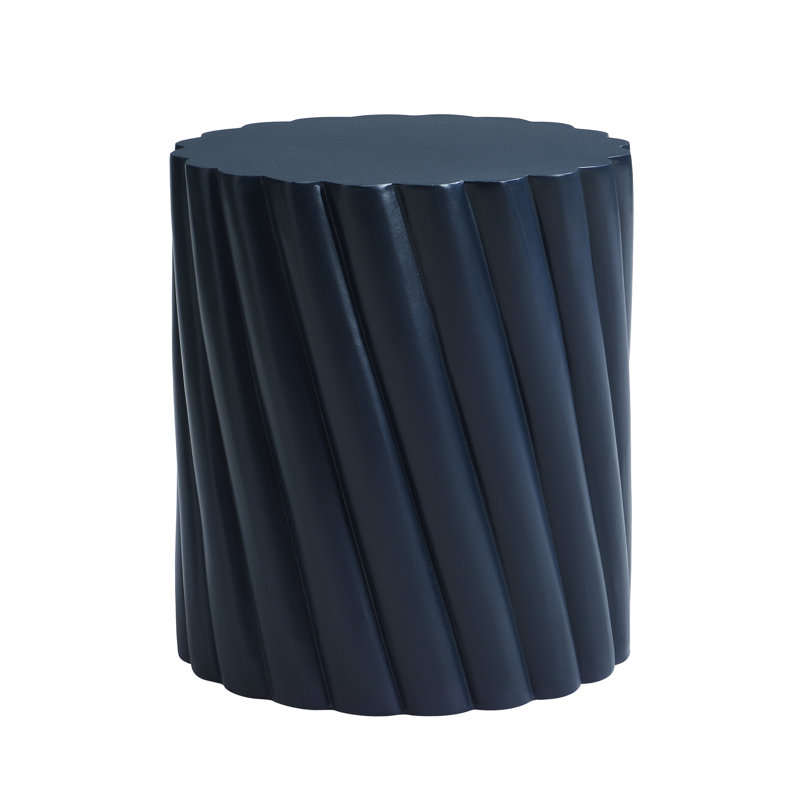 Compact Patio Tables, Mgo 16.02 In Modern Fluted Accent For Patio Balcony