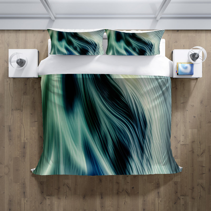 Polyester Abstract Duvet Cover, Twin Duvet Cover + 1 Queen Sham