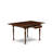 3 Piece Modern Dining Table Set Contains a Rectangle Wooden Table with Dropleaf and 2 Brown Linen Fabric Parson Dining Chairs, Mahogany-1477931478-1477931477-1489391858