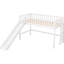 Lit mezzanine bas blanc avec glissoire amovible-676651608-676651609