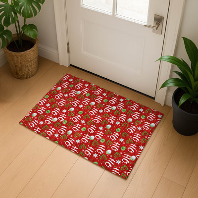 Tapis de Noël HohoHo lavable à la machine de qualité supérieure Lelland AMF1810