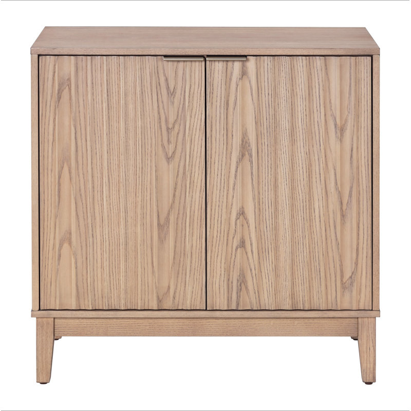 Armoire de rangement 2 portes, Bois de frêne naturel