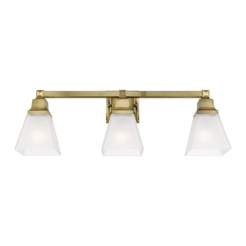 Mathias 3 - Light Dimmable Vanity Light, Antique Brass