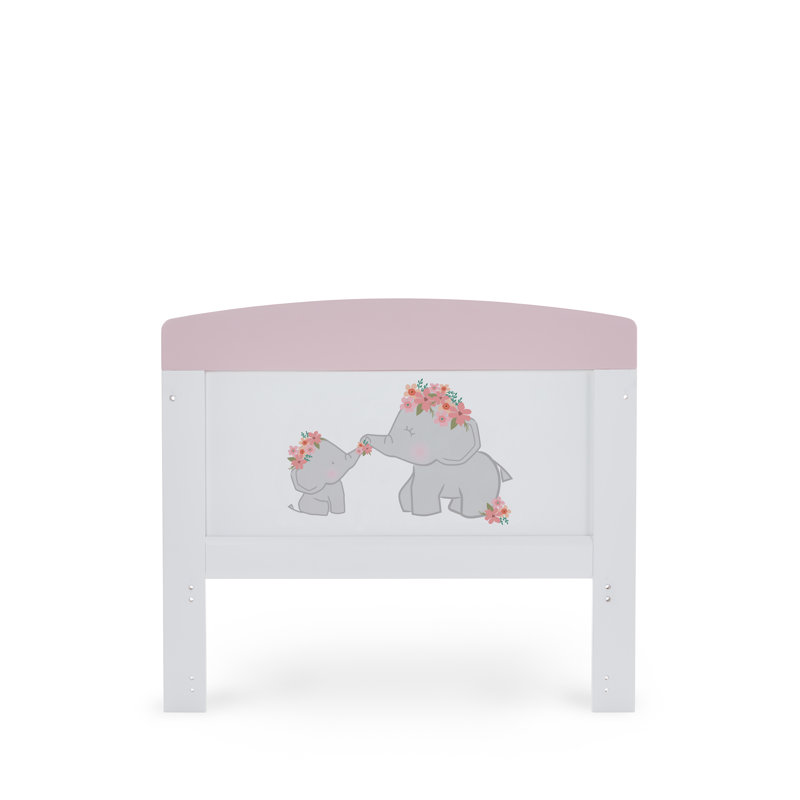 Grace Inspire Cot Bed with Fibre Mattress, Pink