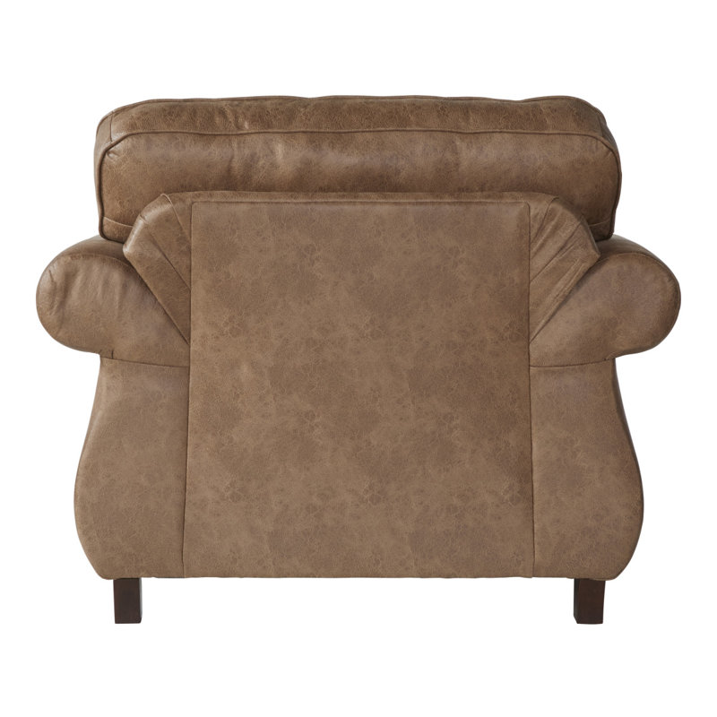 Fauteuil Leinster, Similicuir brun