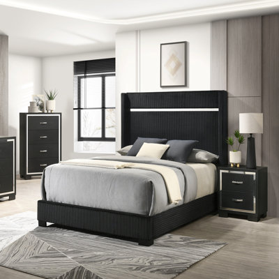 Lit tapissier contemporain 1pc