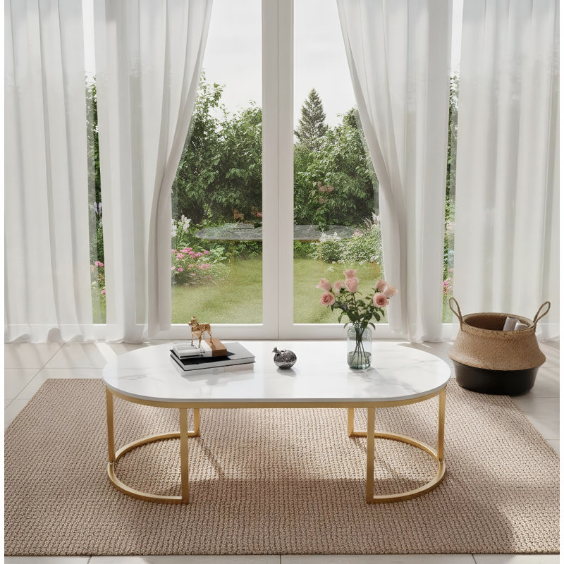 Table basse ovale