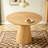 Modern MDF Wood Texture Stickers Circular Dining Table