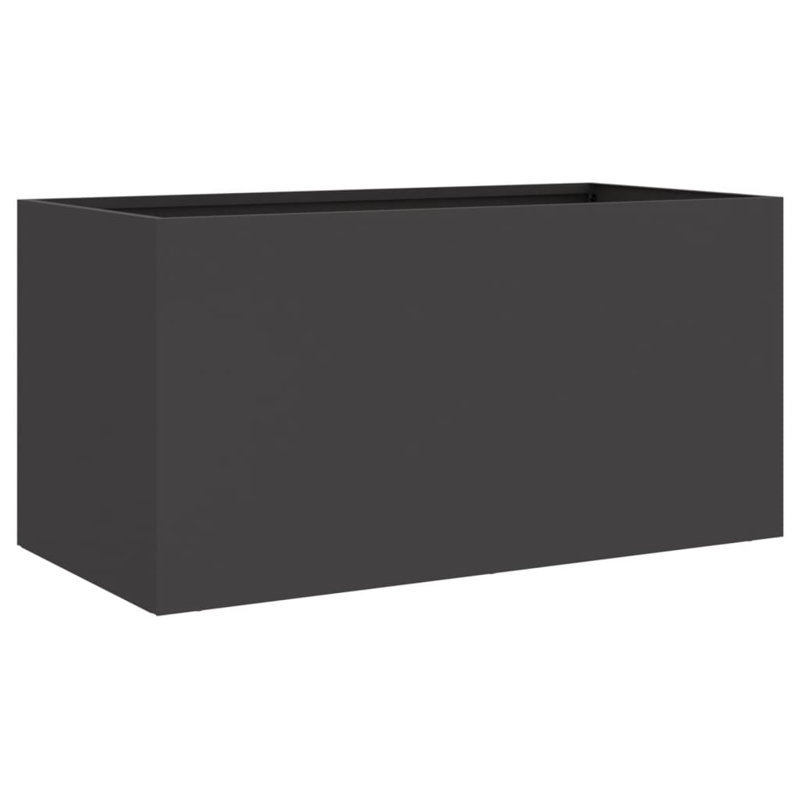 Planter Steel, Black, 1, 29cm H x 62cm W x 30cm D
