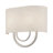 2 Light English Bronze ADA Sconce With Hand Crafted Oatmeal Fabric Shade With White Fabric Inside-1735519369