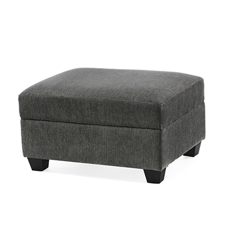 Repose-pieds cocktail 33 po Belosic, Gris chenille