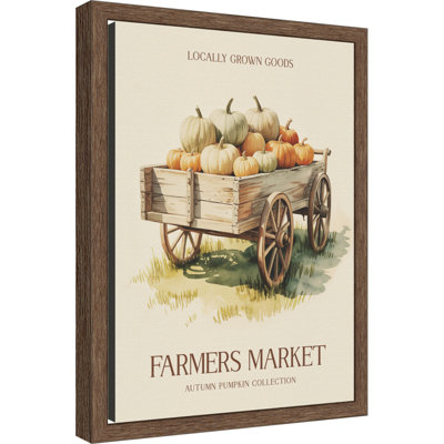 «Autumn Pumpkin Wagon» par Andreas Magnusson, impression sur toile encadrée