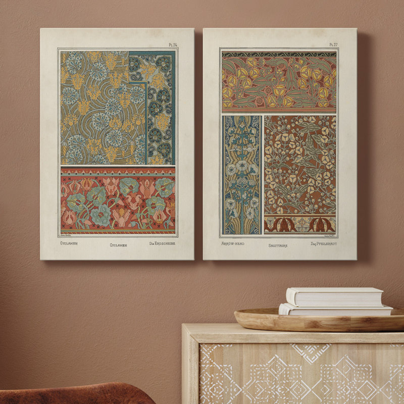 Toile tendue avec châssis de qualité supérieure Nouveau Decorative I - Prêt à accrocher, H 18 po x l 24 po x P 1 po