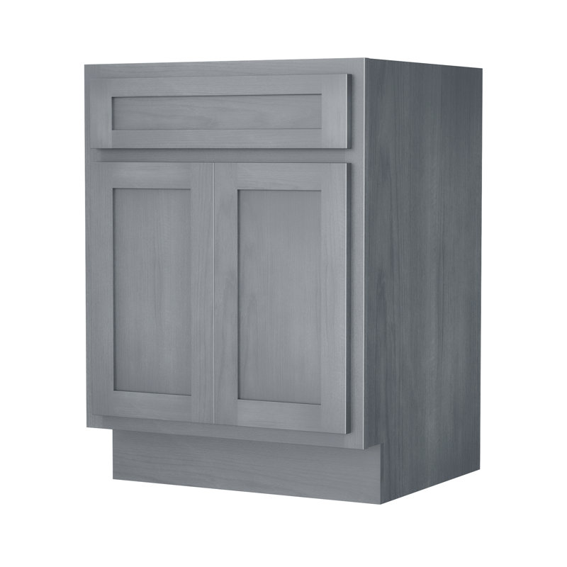 Hibbitts 24'' Single Bathroom Vanity Base Only, Silver