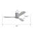 52 Inch Flush Mount Ceiling Fan Dc 3 Carved Wood Fan Blade Noiseless Reversible Motor Remote Control Without Light