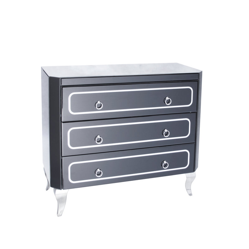 Barber 91cm W 3 - Drawer Chest of Drawers