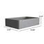 Lavabo de salle de bain rectangulaire moderne en béton gris 20,5 pouces, pour la salle de bain-114884117