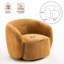 Chaises d'appoint pivotantes rembourrées Coheman, fauteuil demi-tonneau pivotant Boucle, fauteuils pour petits espaces-338633614