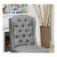 Chaise d'appoint de style rustique 2 pièces avec capitonnage, garniture cloutée et dossier à oreilles pour un repas élégant