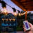 Kashayla 49FT 16-Bulb Solar & USB Charging Patio String Light 4 Modes with Remote Control Outdoor Decoration Waterproof