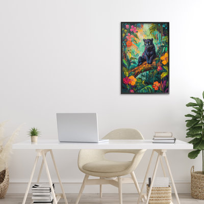 Giclée encadrée léopard sauvage, par Petal Prints Design