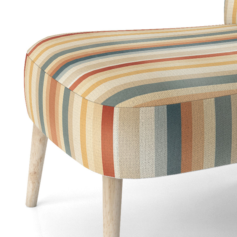 Chaise d'appoint rembourrée beige et brune Serenity