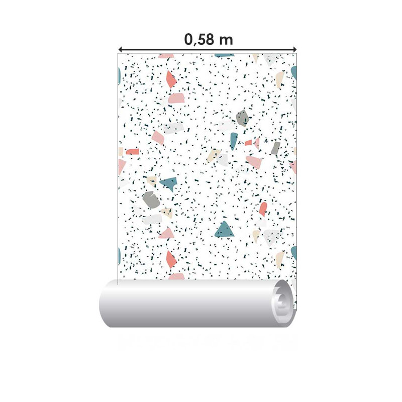 Carreau de papier peint adhésif doux L 126 po x l 24 po, Blanc