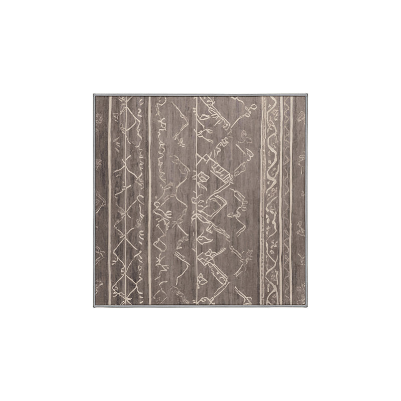 Tapis gris lavable à la machine GSIX03563, Carré 7 pi