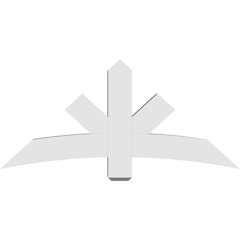 Support de pignon Alberta Alberta, H 27,5 po x l 60 po (pas: 11/12), P 6 po x F 6 po, PVC