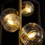Lustre en forme de globe 9 lumières Modern - noir et or avec verre transparent