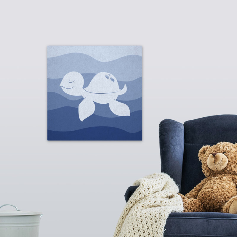 « sea tortue », impression Underwater Nursery, Toile, H 16 po x l 16 po x P 1,25 po