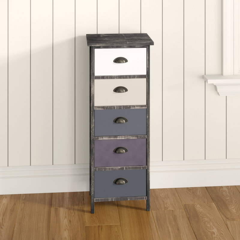 Apus Solid Wood 35cm W 5 - Drawer Chest of Drawers