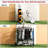 45 inch Heavy-Duty Golf Bag Storage Rack with Lockable Wheels Holds 4-5 Bags Clubs Balls & Accessories Multi-Compartment Stand